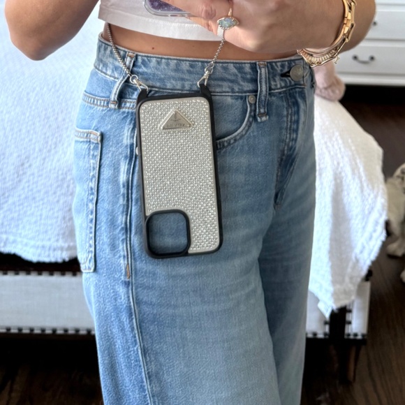 Prada Crystal Phone Case and Chain iPhone 14 Pro Plus - Picture 4 of 4